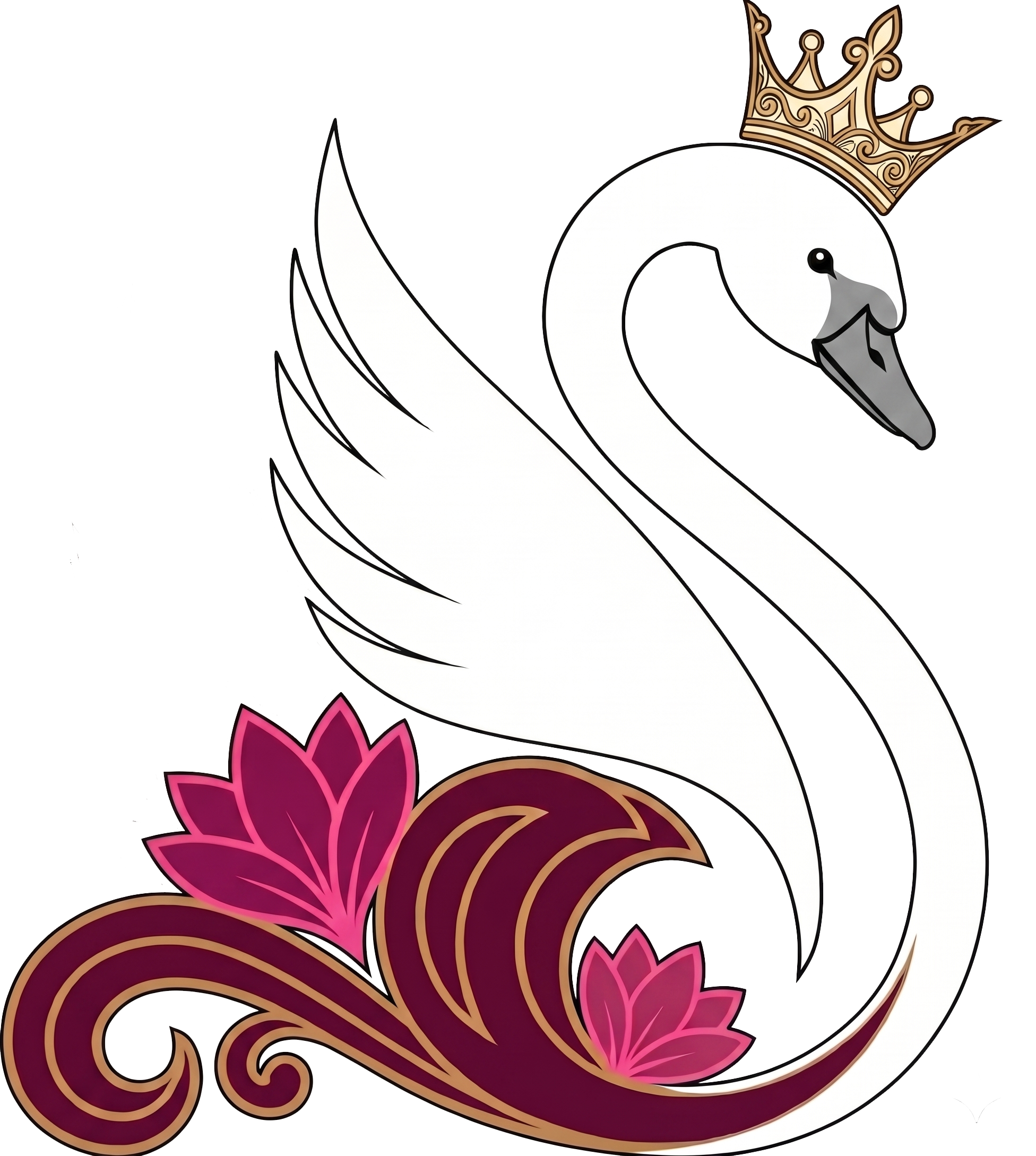 The Sisterly Talk Swan and Crown Logo
